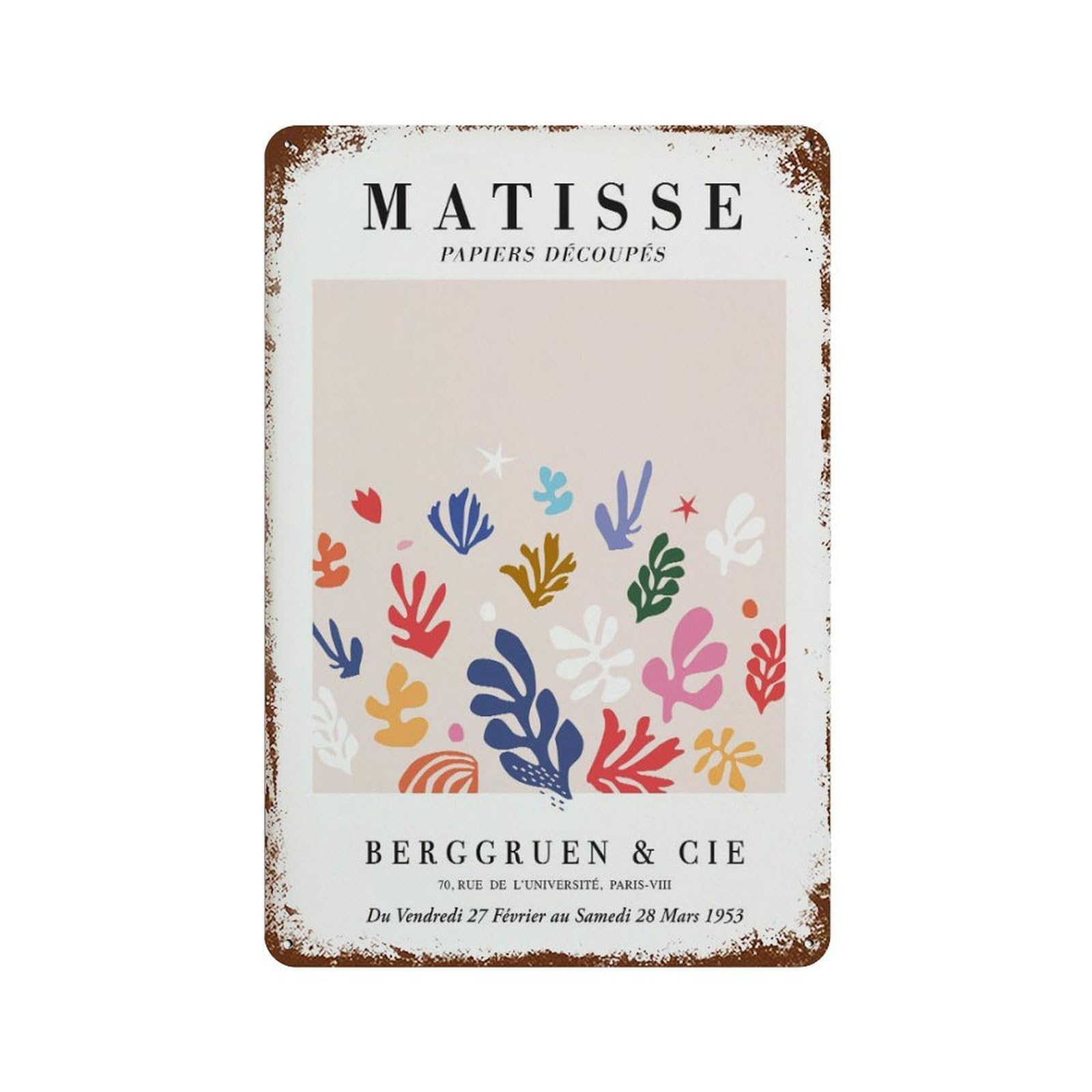 xiaoxiaoshen Matisse Exhibition Tate Modern1 Wall Decor Art Metal Tin Poster Modern Home Decor Art Home Bar Shop Decorations Vintage Sign 30x20cm