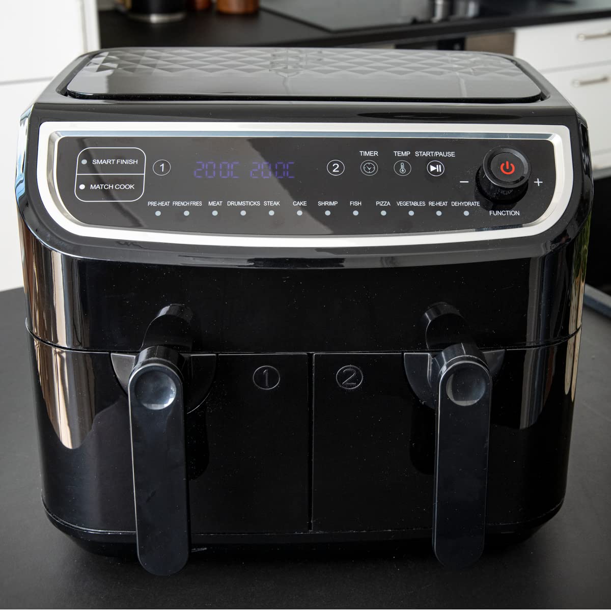 Gastronoma 18290003 freidora Doble 9 L Independiente 2400 W Freidora baja en grasa Negro, Acero inoxidable