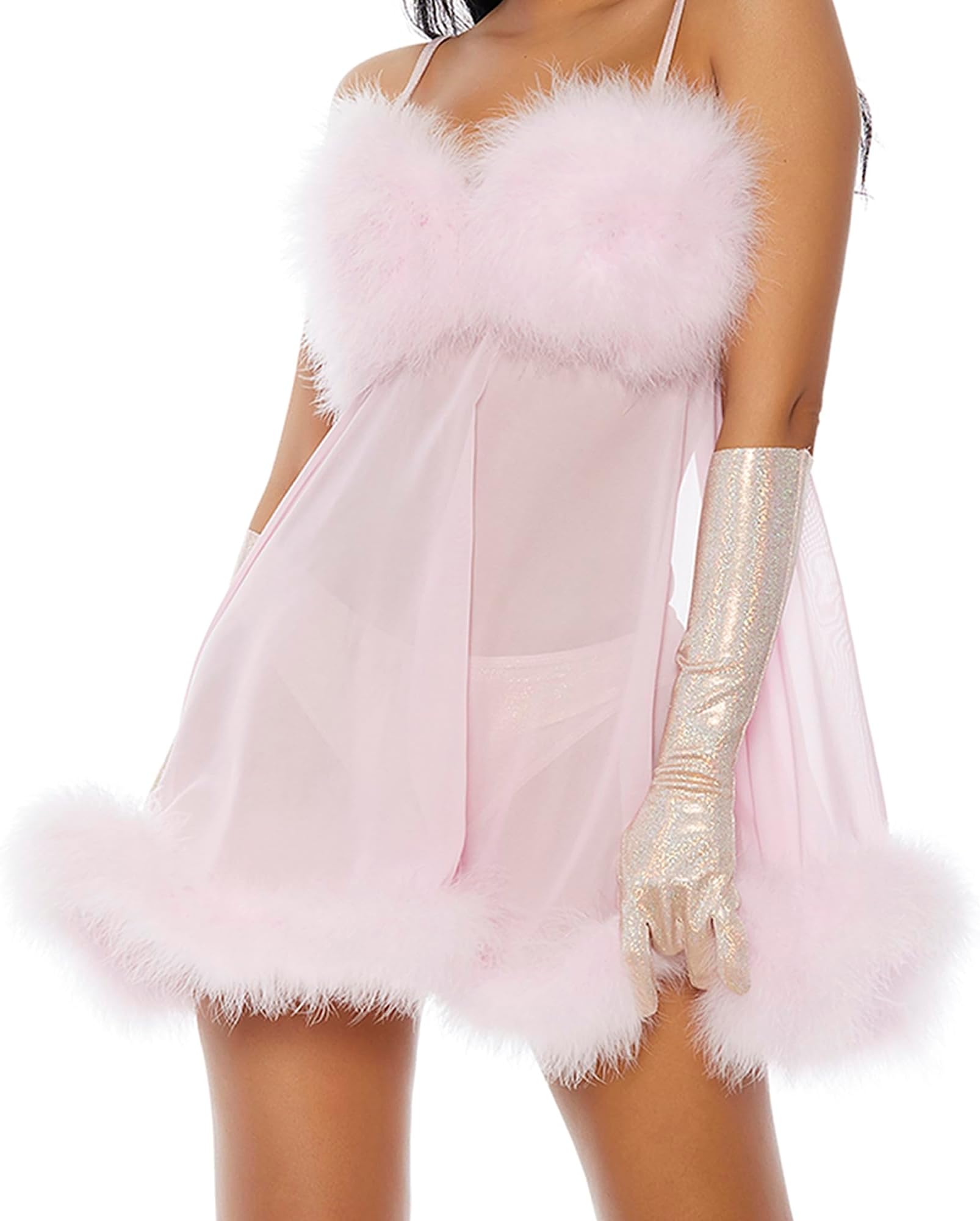 Women's Femme for Real Sexy Movie Character Costume Adult Costume, Baby Pink