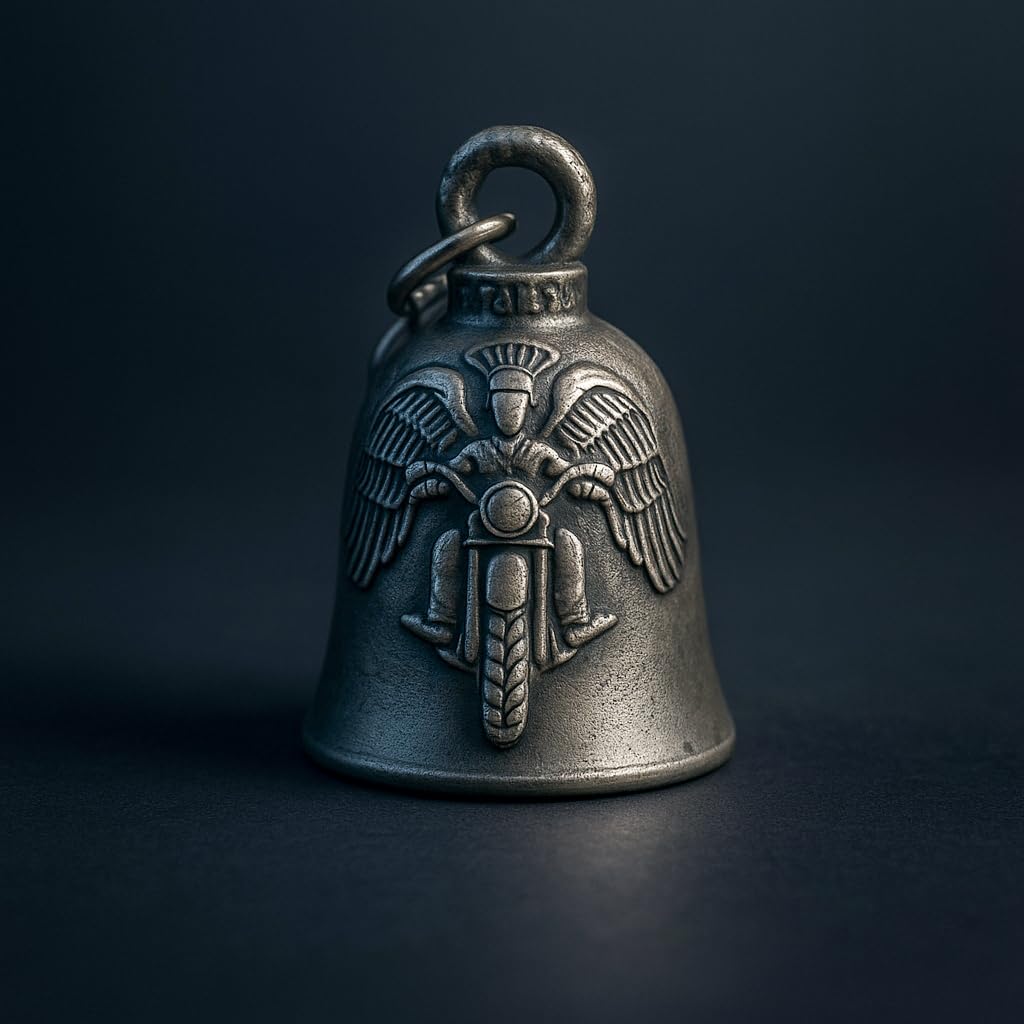 Guardian Bell Keychain for Bike & Car Riders – Anti-Negativity Protection Talisman – Vintage Brass/Copper/Silver/Gold Finish – Lucky Biker Bell Charm-image-43