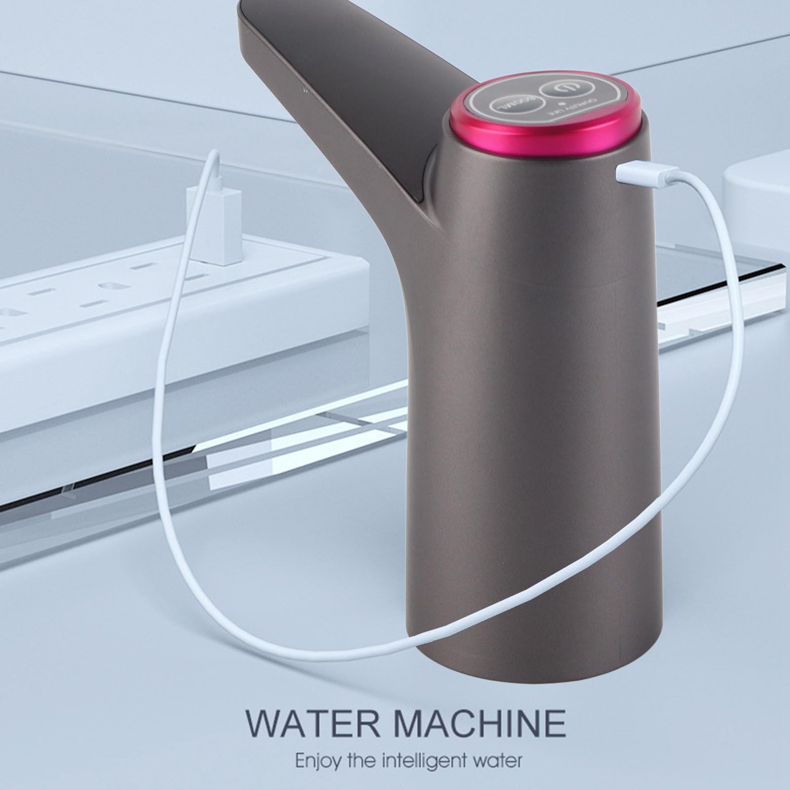 Distributeurs d'Eau Chaude et Froide, Pompe à Eau Potable Automatique pour Bouteille d'Eau de Charge pour Distributeur d'Eau électrique de Camping Domestique, USB Universel