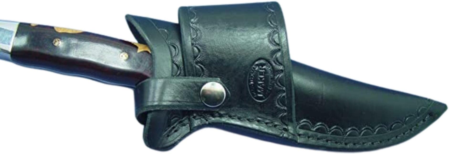 Buck 124 Cross Draw Knife Sheath Made Out of Buffalo Hide Leather.