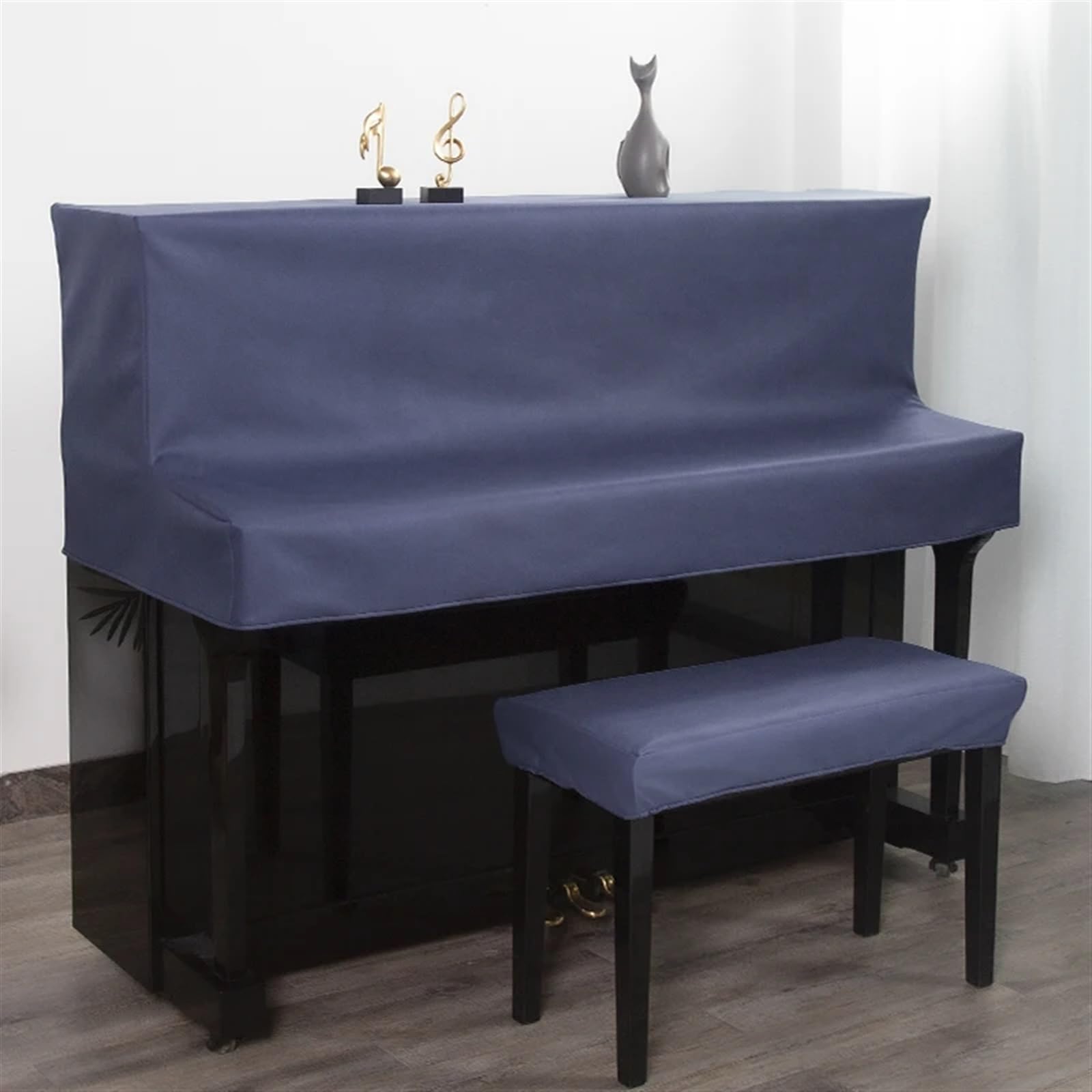 Semplice e lussuosa copertura for pianoforte, lavabile senza lavaggio, in tessuto scientifico tecnologico, mezza for(White,Height 126-133 piano)