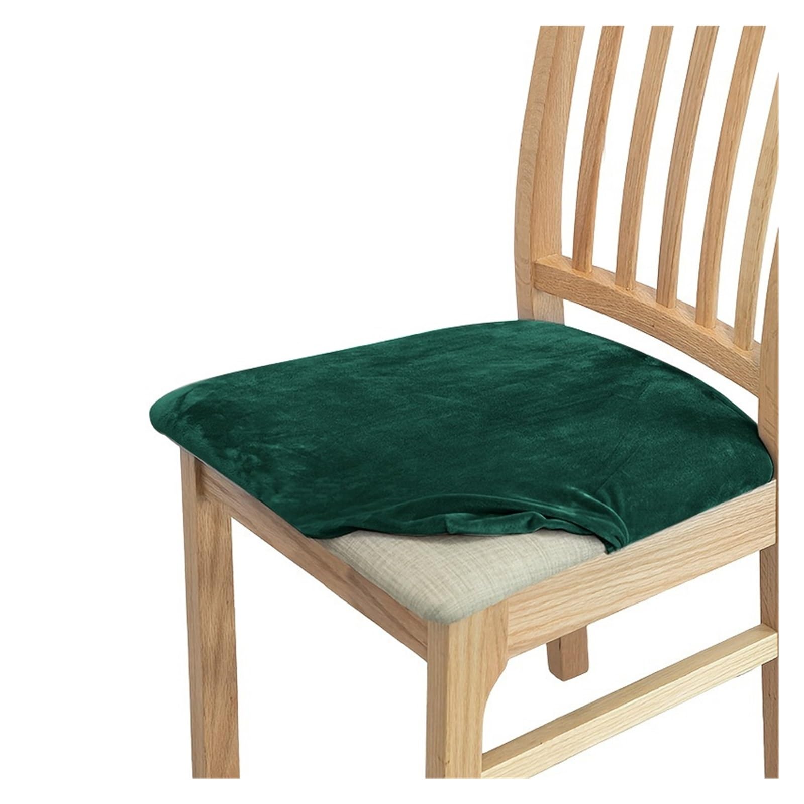 FVDZRFIE Chair Covers 1/4/6/8 Velvet Chair Cushion Cover Solid Color Chair Cover Winter warm Chairs Seat Cover(Color 10,6pcs)