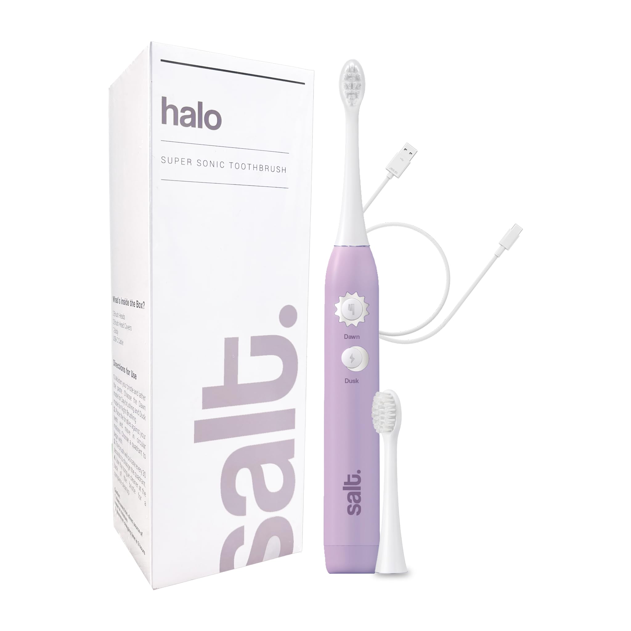 Halo Super Sonic Electric Toothbrush by Salt, 60-Day Battery Life, Pressure Sensor (Smokey Purple)-picture-11