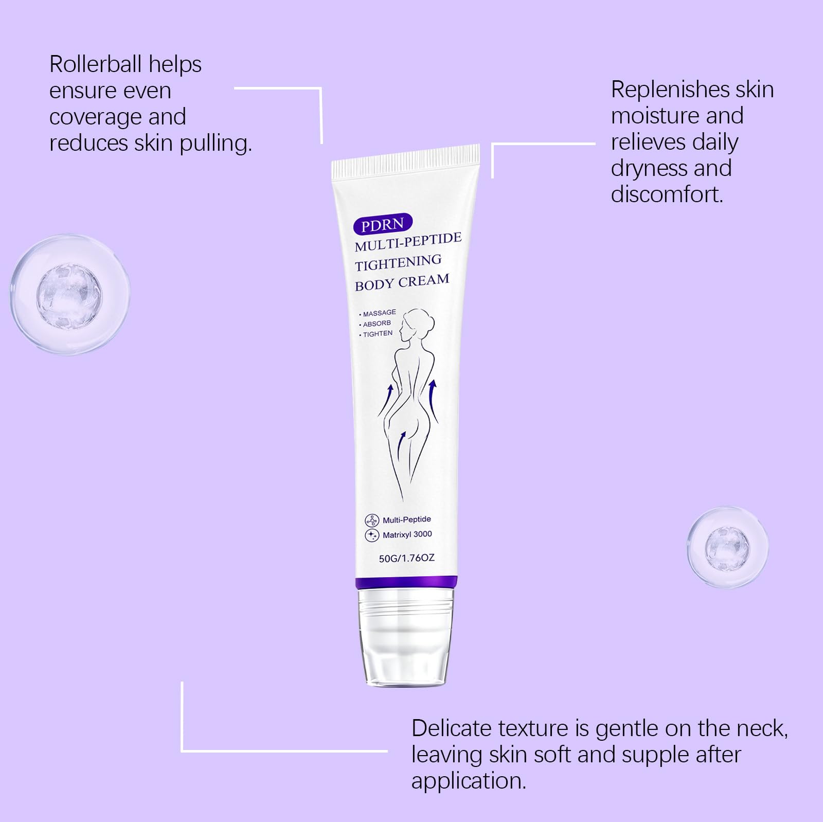 Multipeptydowy krem do masażu ciała PDRN, nawilżające serum do ciała przeciwstarzeniowe i liftingujące, ujędrnia i liftinguje skórę, wyrównuje cerę, regenerująca codzienna pielęgnacja głębokich