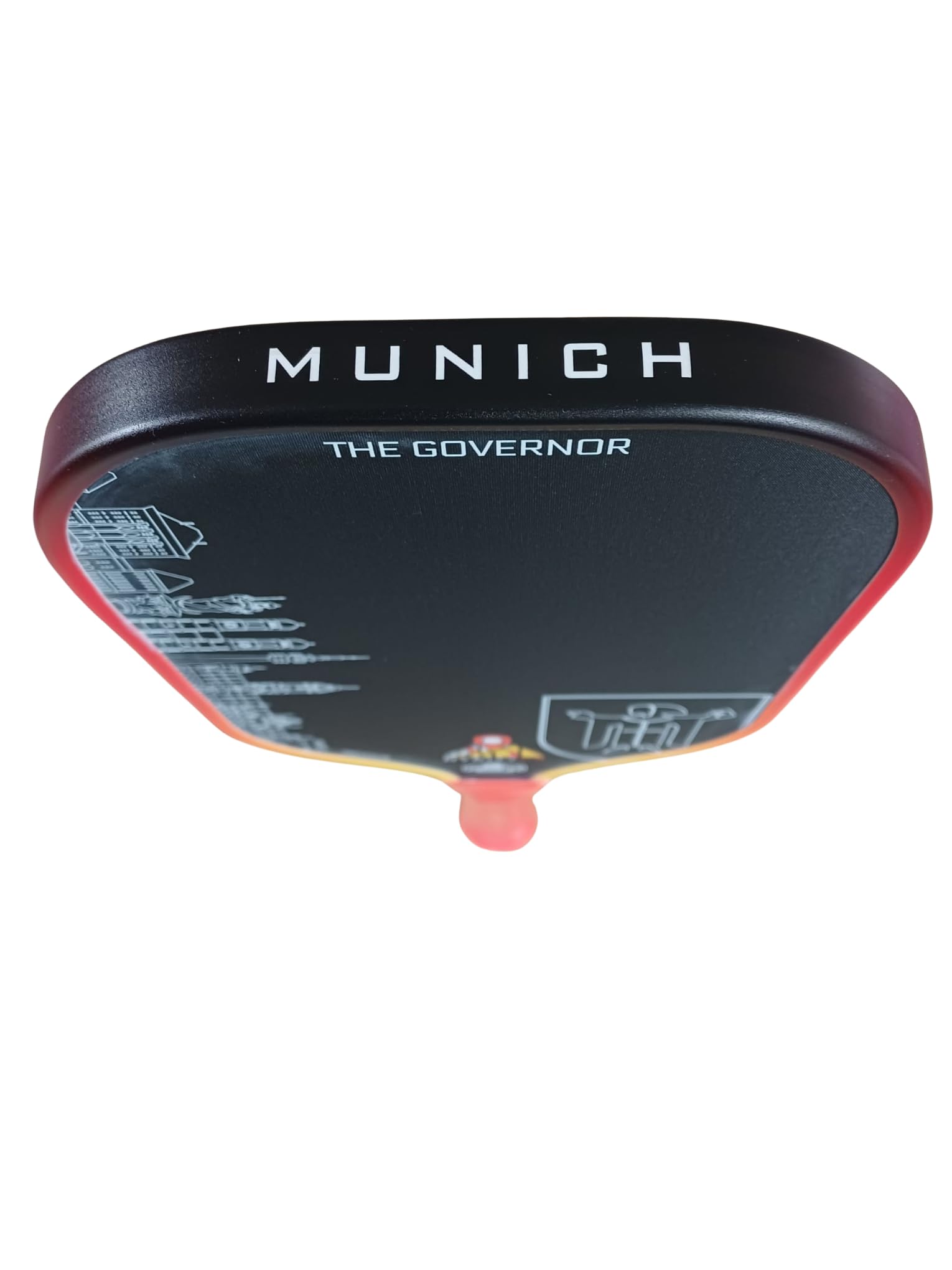 Kij do pickleball Governor Munich Edition, certyfikat USAP, 42 x 18 cm, uchwyt 14 cm, włókno węglowe + włókno szklane, 237-245 g, rakieta Power-rakieta z rdzeniem o strukturze plastra miodu 16 mm