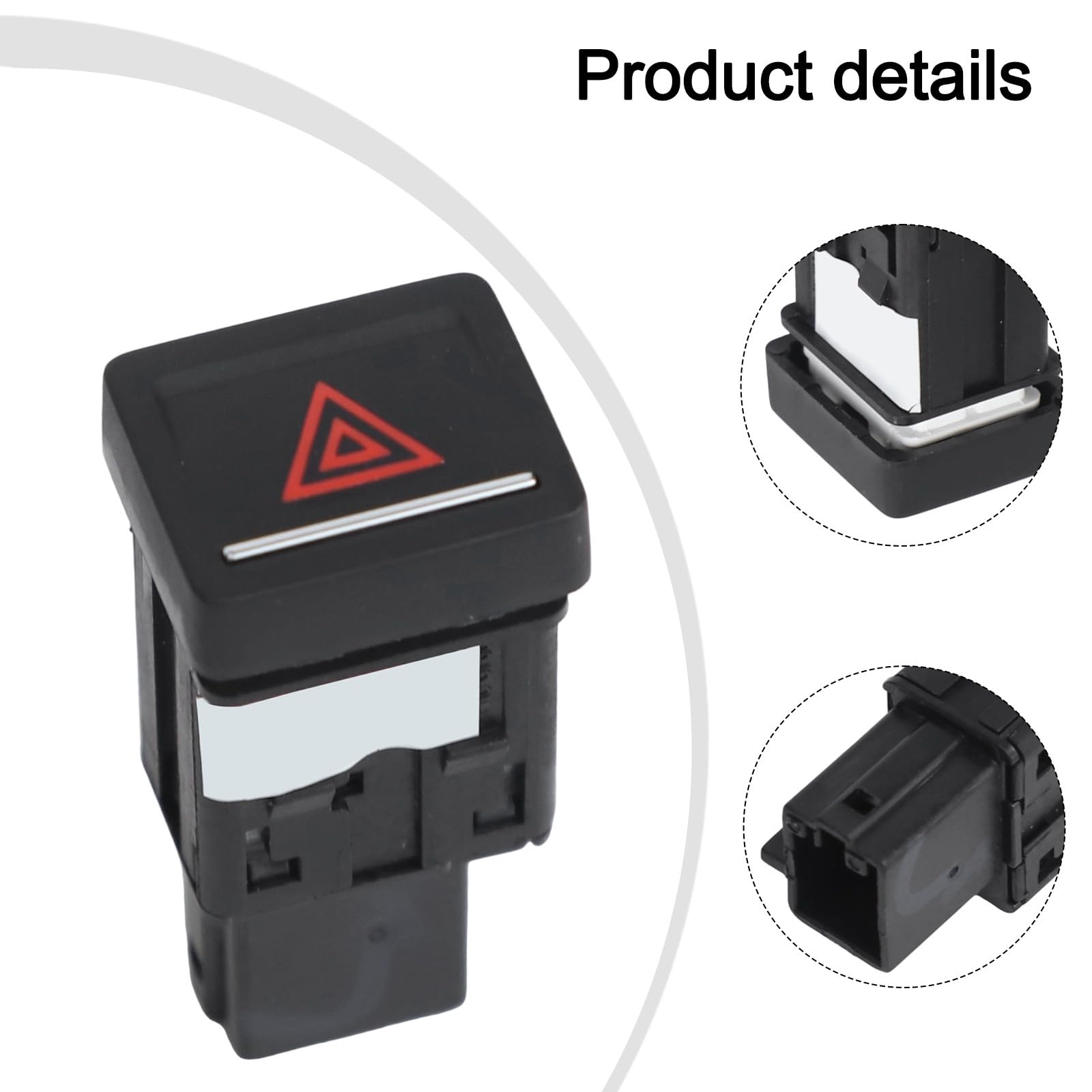 SPORTARC Interruttore luce di emergenza pulsante lampeggiatore per Golf 7 MK7 2013-2017 5GG953509 ABS