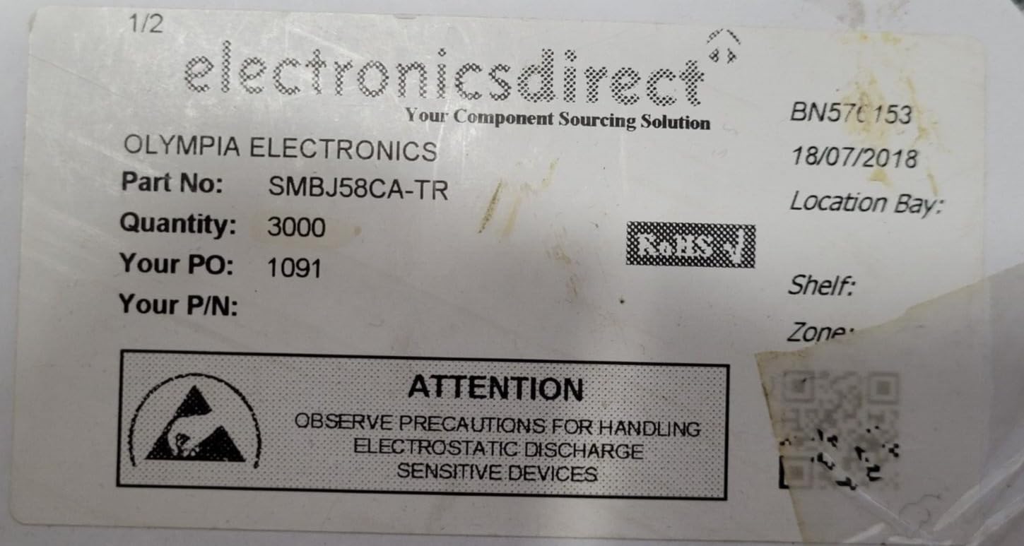 (3000 PCS) SMBJ58CA-TR STMICROELECTRONICS