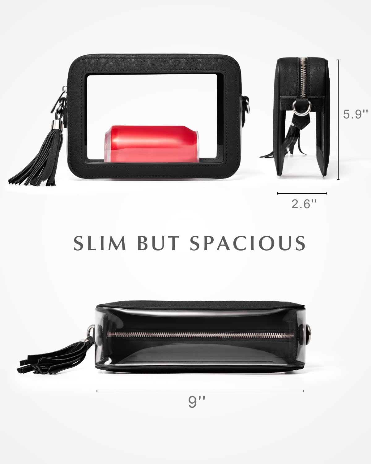 Clear Bag for Stadium Events – Stadium Approved Clear Purse Crossbody Bag for Women, Concerts, Sports, and Festivals - Image 4