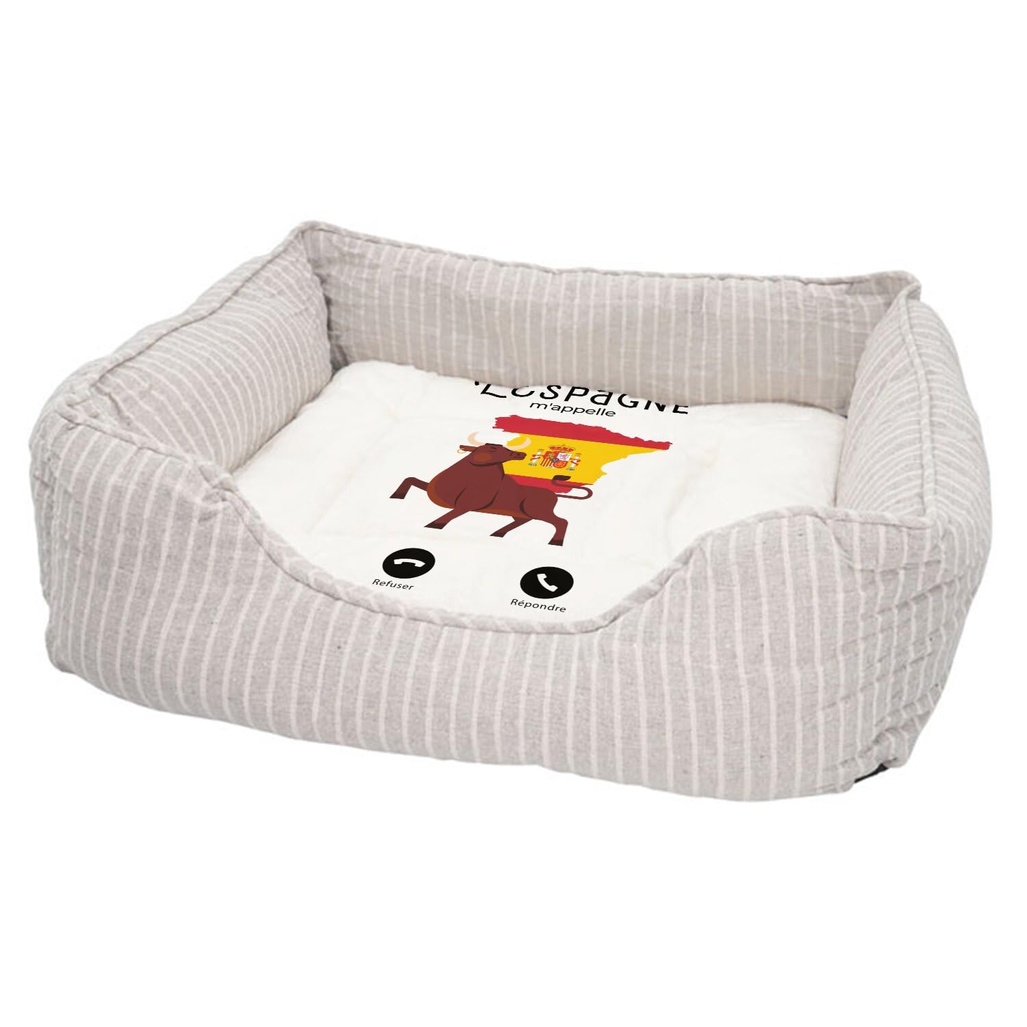 Panier pour chien déhoussable lit chat imprimé Espagne moelleux