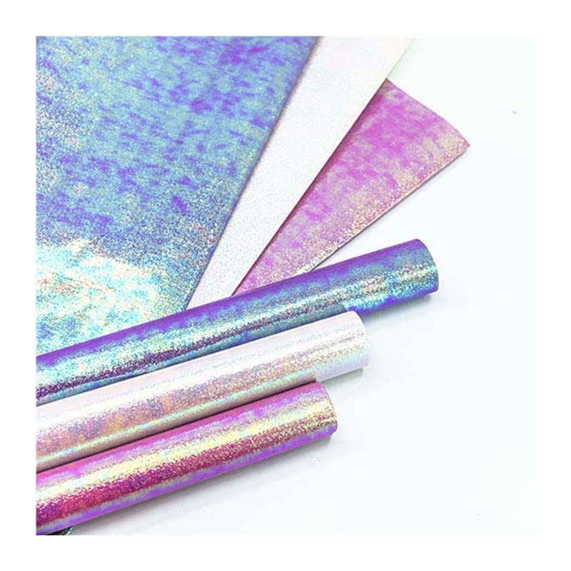 GUYTRM Lot de 10 papiers cadeaux brillants arc-en-ciel, accessoires d'emballage cadeau de Noël, anniversaire, nouvel an, papier artisanal lingli(Bianco)