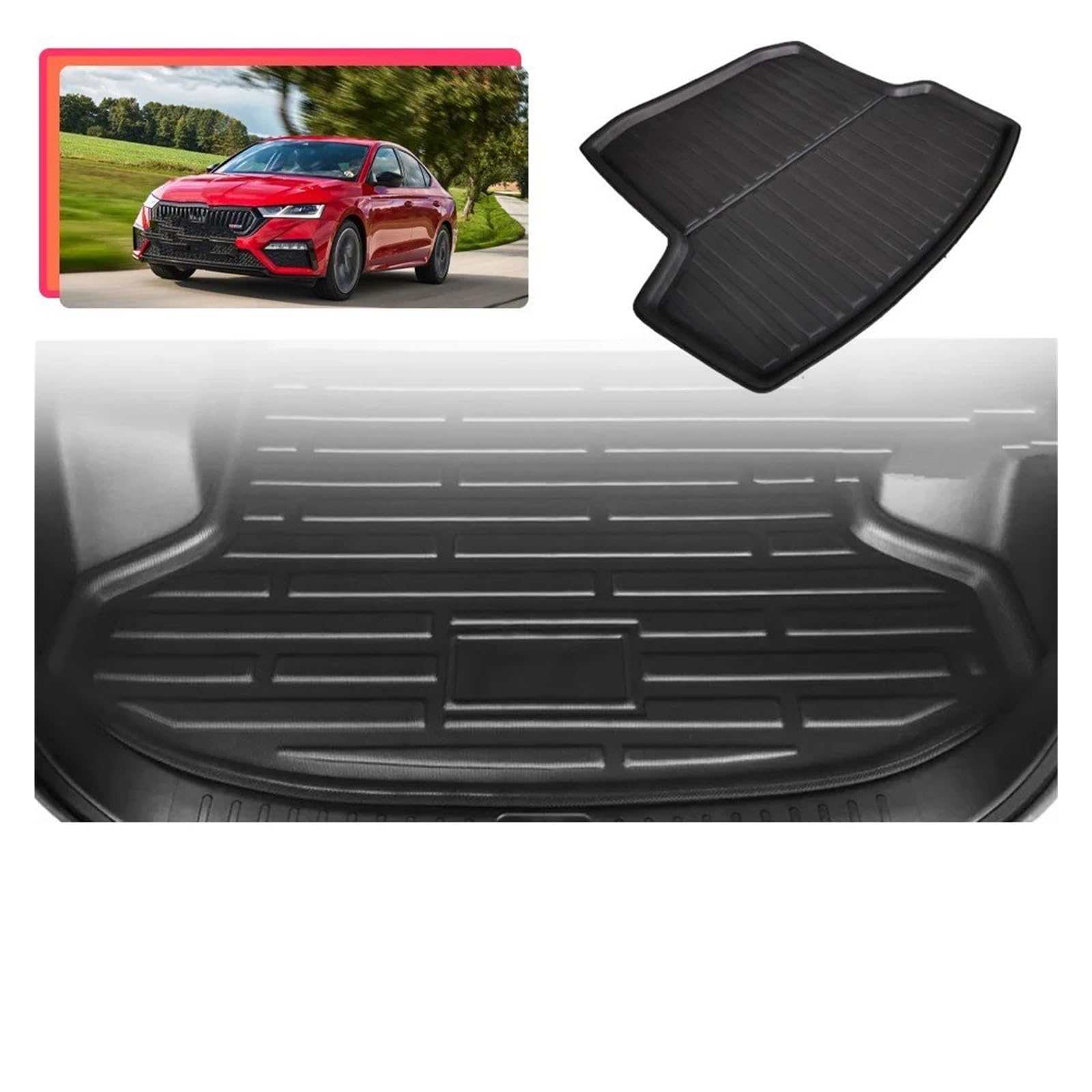 Auto Kofferraummatten Für Skoda Für Octavia Mk4 NX RS 2020~2024 Gepäck Lagerung wasserdichte Teppich Fracht Pad Liner Abdeckung Zubehör