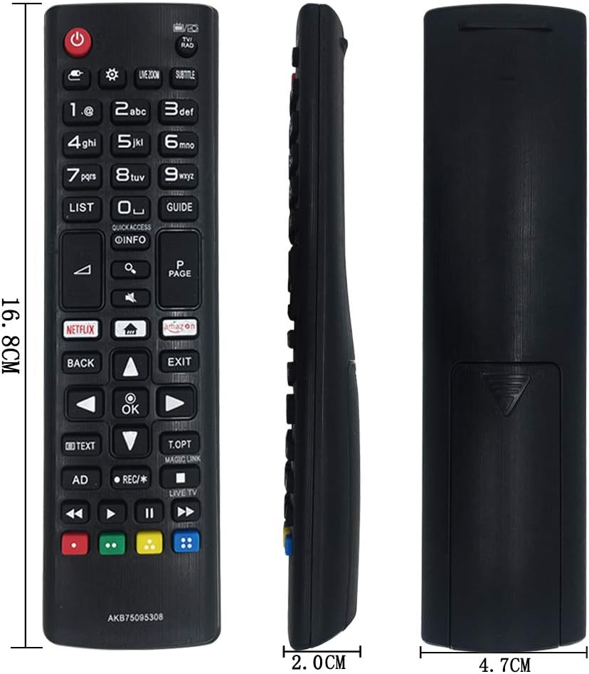 BOMAZ Universal Remote Replacement for LG Smart Remote and LG Smart TV, All Models LCD LED 3D HDTV OLED UHD Plasma 4K Webos Television, LJ UJ Series LG TVs, AKB75095307 AKB75375604 AKB74915305