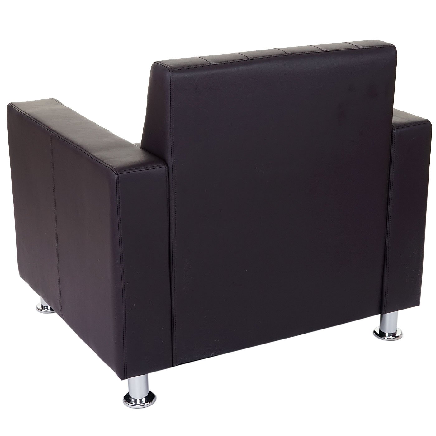Mendler 3-1-1 Sofagarnitur Kunda-AM, Couch Loungesofa Kunstleder, Metall-Füße - Coffee