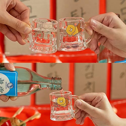 Miniatura 5 de Kakao Soju - Juego de 4 vasos de chupito en caja de regalo, cristal Choonsik