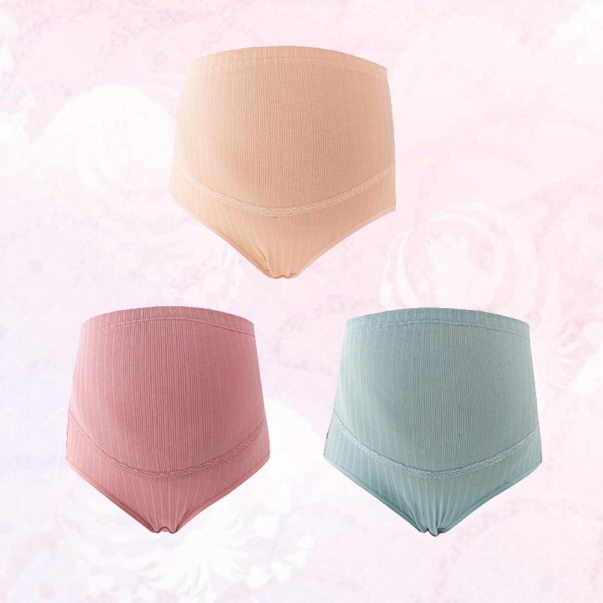 Maternity High Waist Pants 3pcs l Cotton Panties Postpartum Underwear Cotton Gentle Support Assorted Color