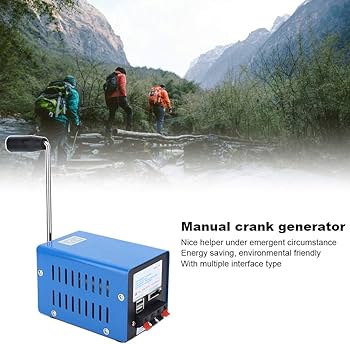 Chargeur à manivelle USB - EJ.LIFE - Chargeur d'urgence - Lumière LED - Portable - Vert