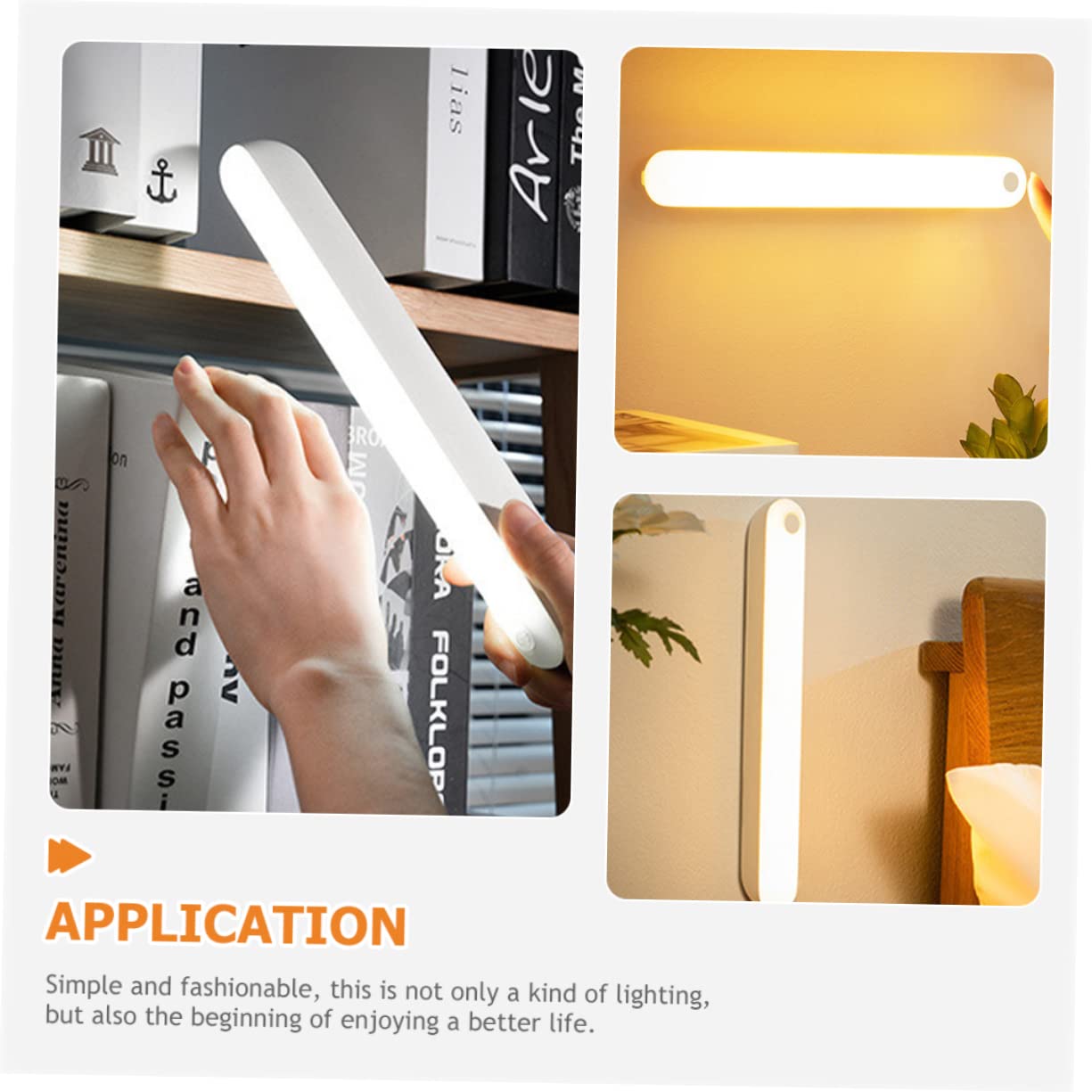 QYYZTQY Lampka do karmienia Przenośna lampka nocna Bateria litowa Światłoczułe białe lampki nocne LED do szafki dziecięcej