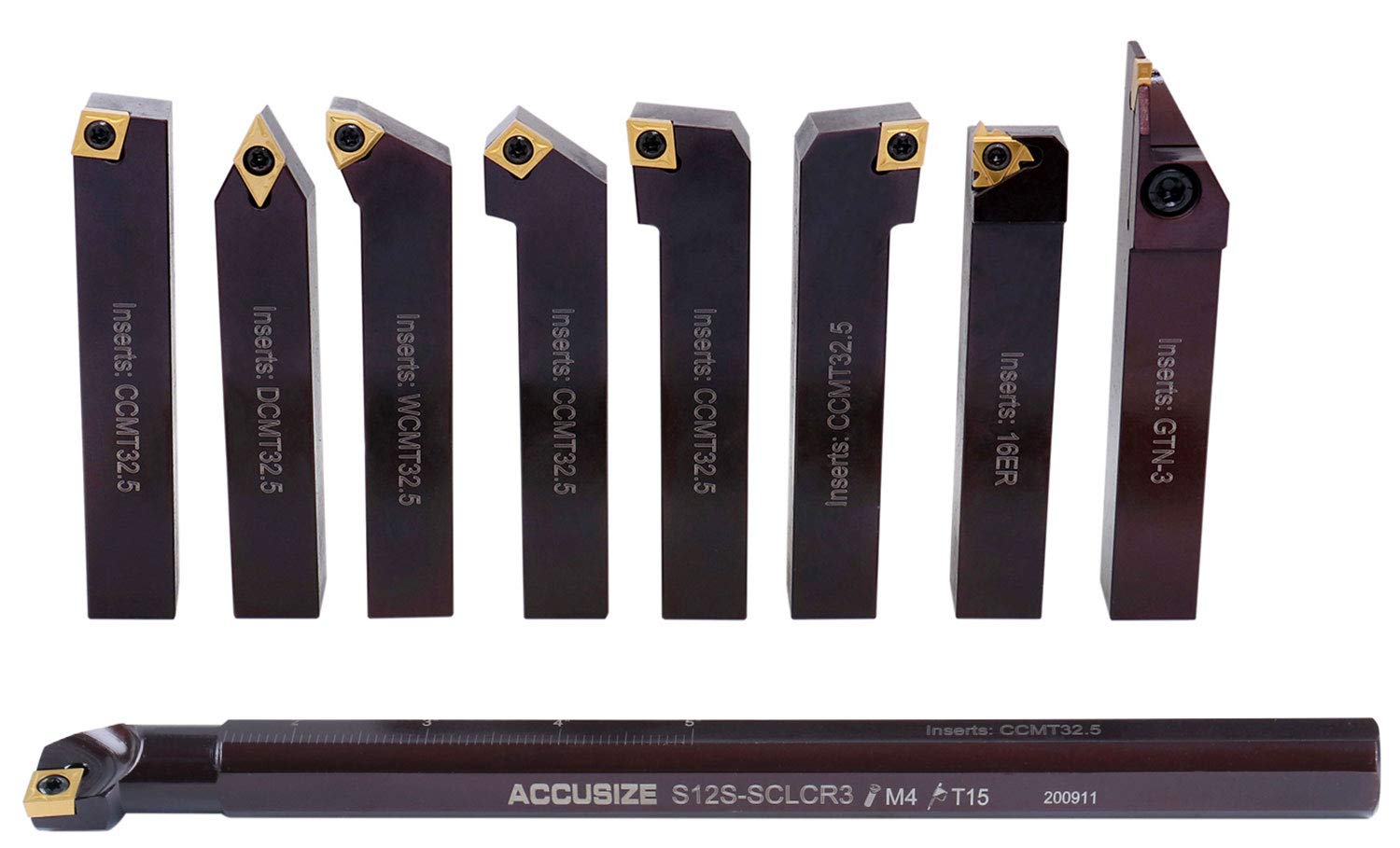 Accusize 3/4 in Shank Indexable Carbide Turning Tool Set, 2988-0034 — Amazon image 4