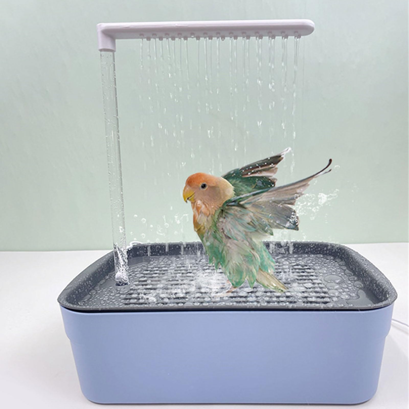Ywmsfl Electric Parrots Bathtub Automatic Water Circulation Bird Shower Basin for Home Desktop Use with Adjustable Water Flows
