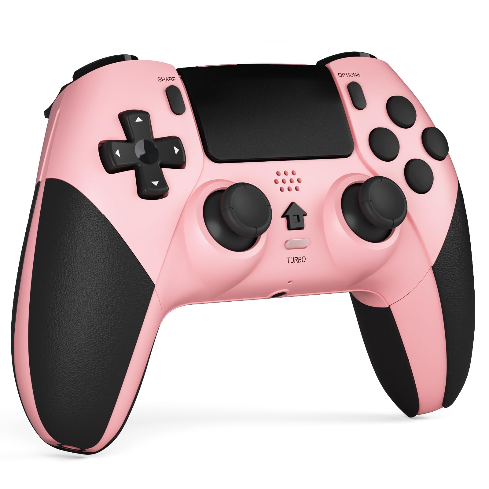 CHEREEKI Mando Inalámbrico para PS4, Pro y Slim con Doble Vibración, Giroscópico, Turbo, Touchpad y Conector de Audio, Negro — view 10