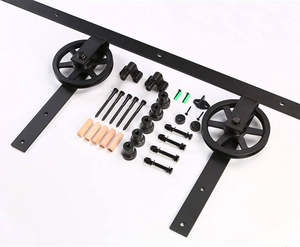 Amazon | CCJH 4FT/1.2メートル吊り引き戸レール バーンドア金具