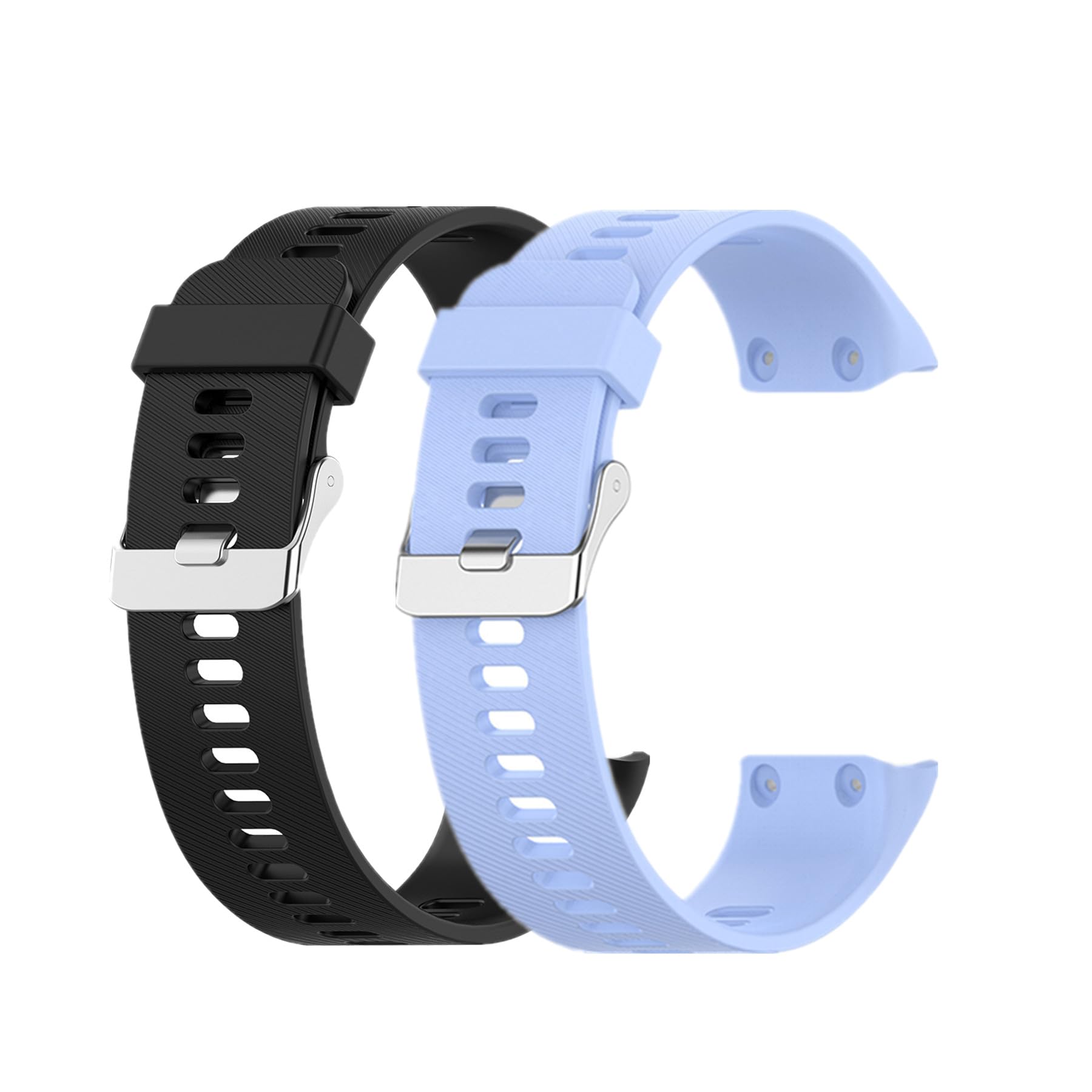 Muovrto Strap for Garmin Approach S10,Watch Band for Garmin Forerunner 35 (Black & Light Blue)