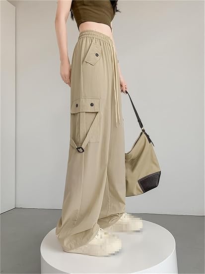 パンツ INSTANTFUNK Pleated wide-leg cargo trousers BNA106 Designer fashion, Seoul-fully created | W Concept