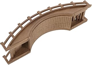 Ciieeo Miniature Wood Arch Bridge Model Antique Design Wooden Bridge Decoration for Bonsai Zen Gardens and Home Decor Small 5 Inch Micro for Fairy Garden and Desktop Ornaments