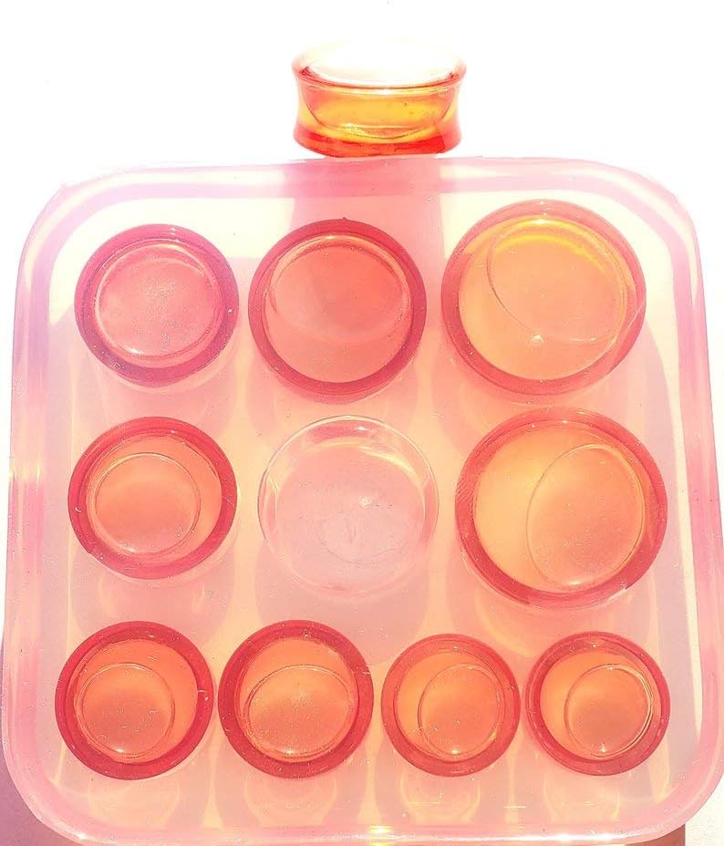 AlenkaD. Resin Mold 5 Pair Double Flare Ear Gauge, 12mm to 20mm, Body Piercing Jewelry