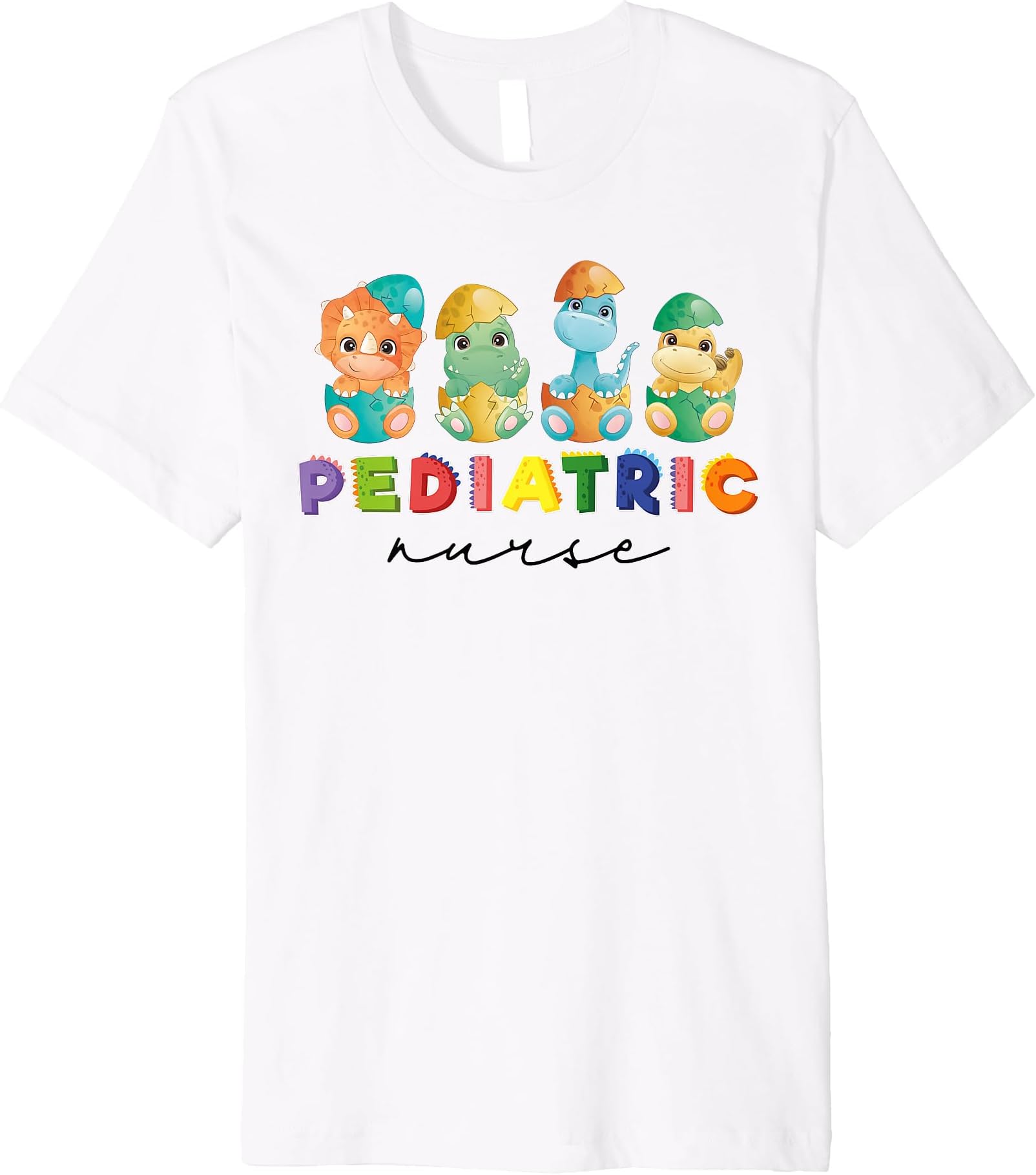 PICU Pediatric Nurse Dinosaurs Peds Nurse PEDS Nursing Premium T-Shirt