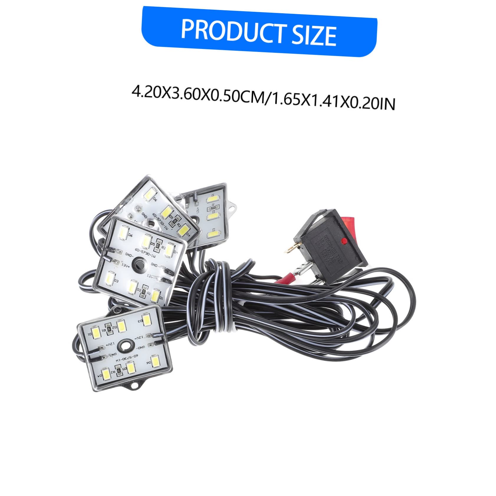 Gatuida Luz Interior LED de 12 V 48 Leds 5730, Luz Fría, para Remolque