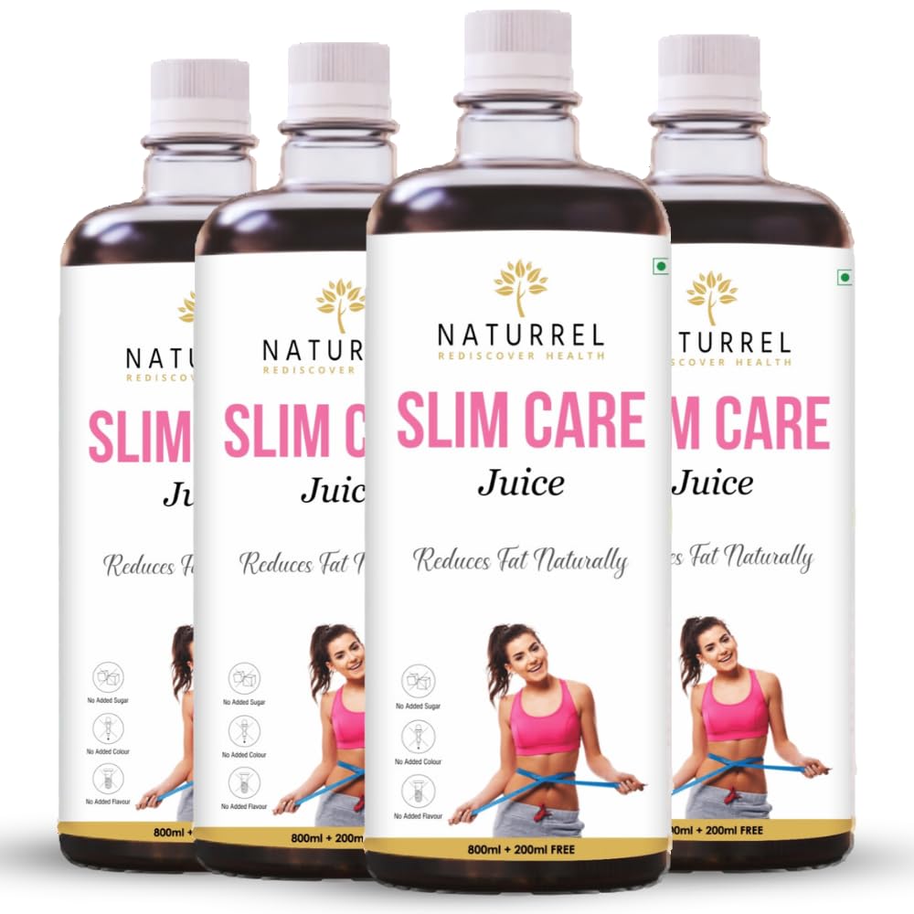 Fat Loss & Slim Care Juice for Supports Weight Management | Pure & 100% Ayurvedic | No added sugar | Pack of 4-1L Each
