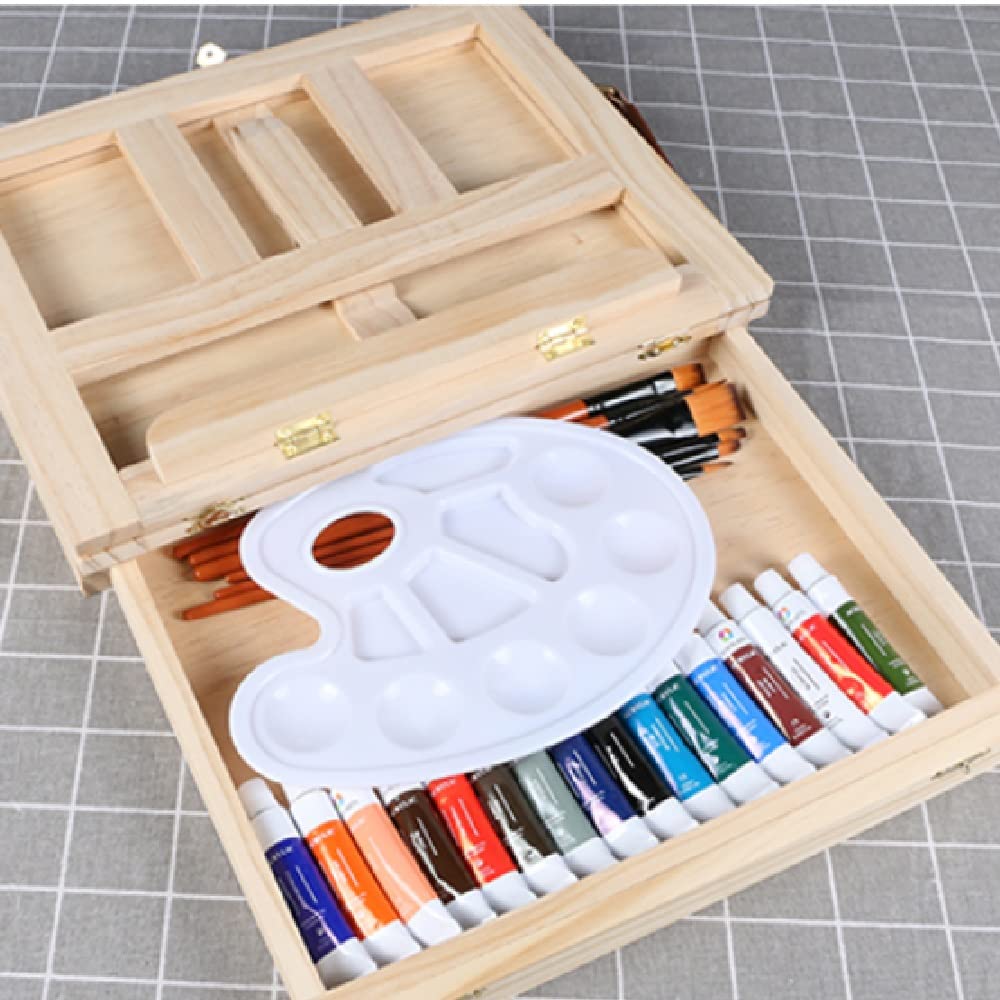 Cavalletto da Tavolo Multifunzionale per Pittura, cavalletto in Legno Portatile, Leggero, Pieghevole, per riporre e Viaggiare