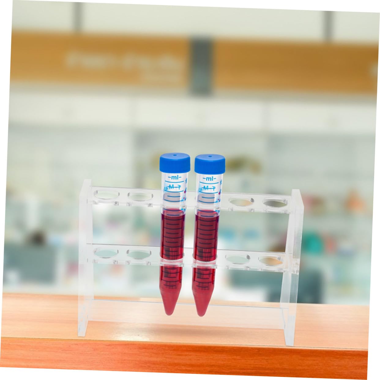 ABOOFAN 12 Stück Doppelstöckiges Transparente Reagenzglasständer mit Löchern Stabiler Laborhalter für Probenentnahme Chemie Biologieversuche Platzsparendes Laborrack