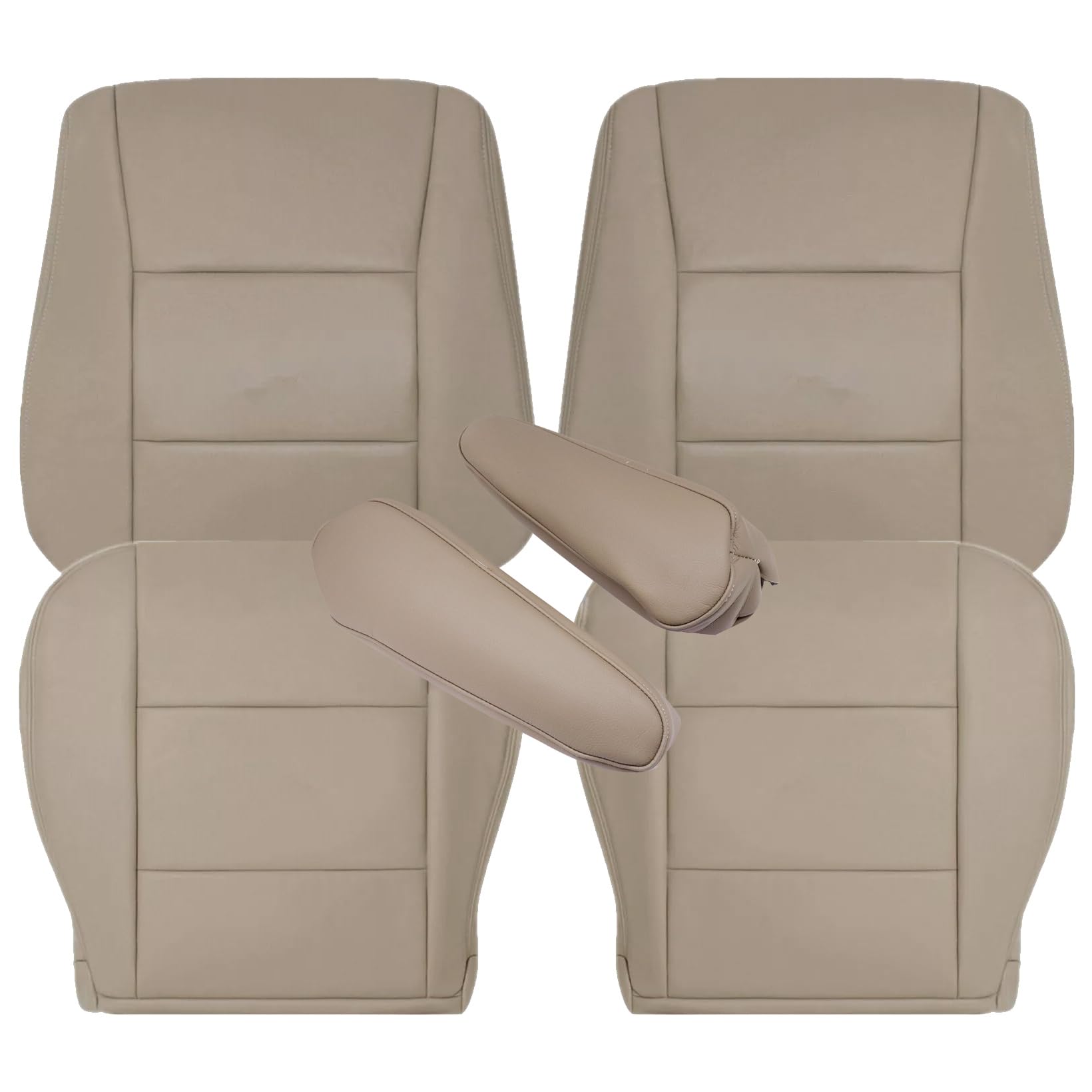 Photo 1 of [SIMILAR ITEM] NLQR Driver & Passenger Bottom & Back Replacement Microfiber Leather Seat Covers & 2Pcs Seat Armrest Cover Tan Compatible with Toyota Land Cruiser 1998 1999 2000 2001 2002 2003 2004 2005 2006 2007