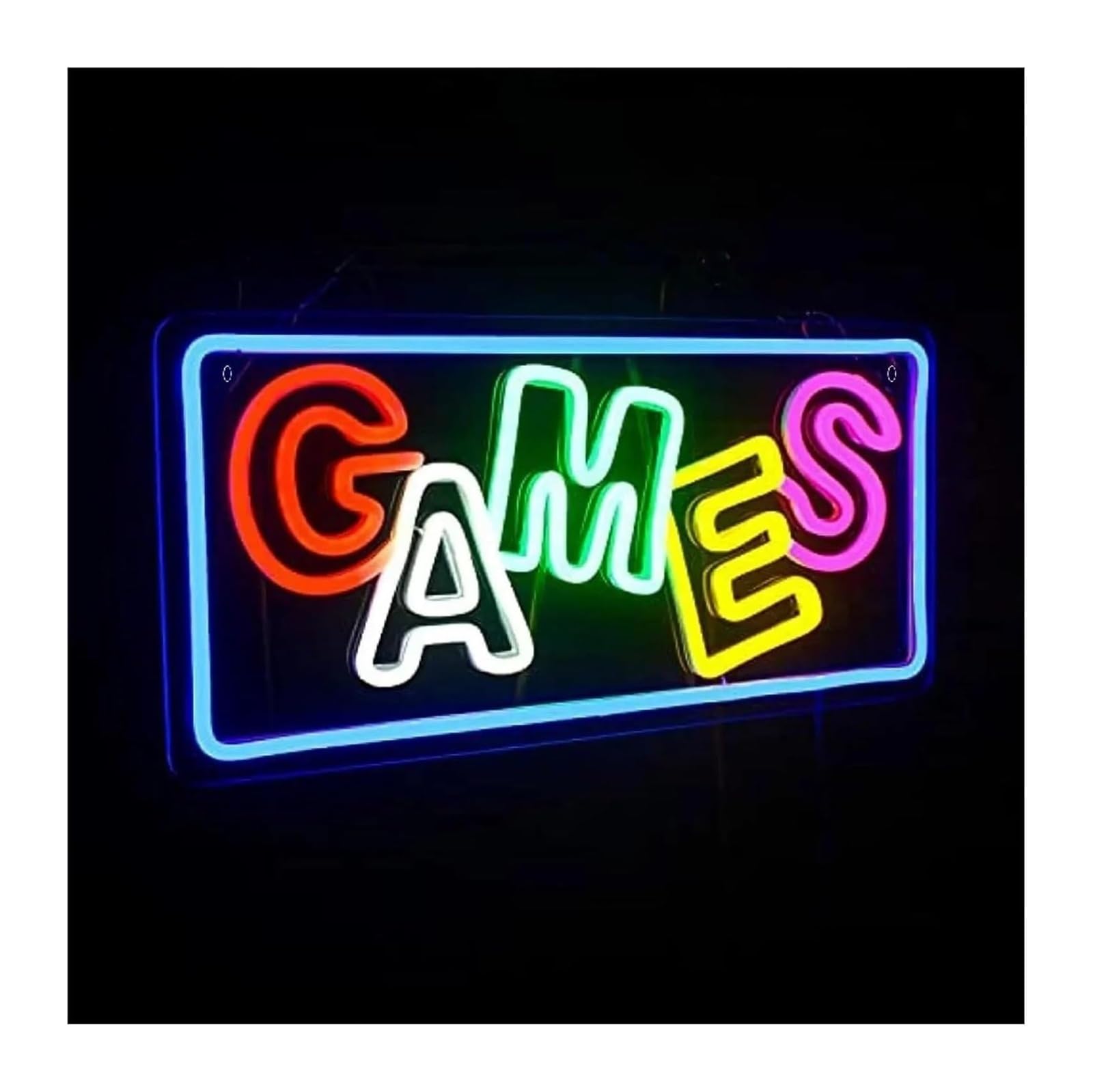 Para Decoración De Fiestas Con Letreros Neón "Juegos" Para LED Coloridos