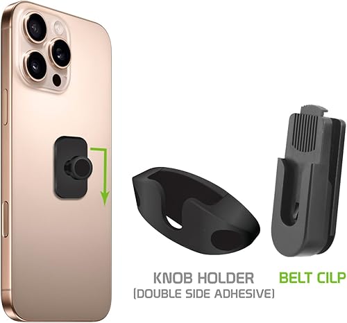 Miniatura 5 de Cellet Clip de cinturón giratorio universal para montaje de automóvil, soporte Go Pro, GPS, Walkie-Talkie compatible con Apple iPhones, Samsung