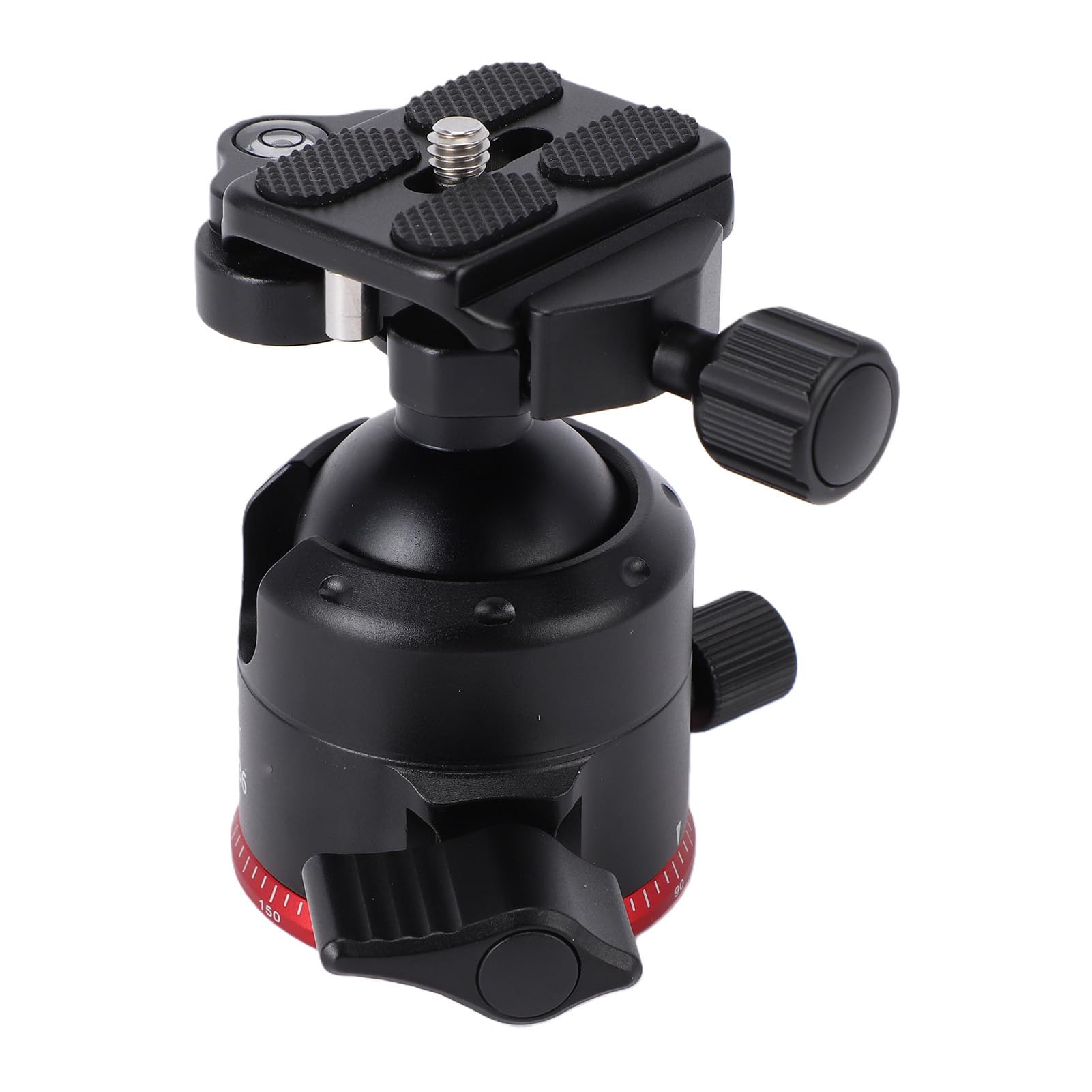 Sfera Panoramica a 360 Gradi, Testa a Sfera Rotante con Supporto per Treppiede con Livella a Bolla e Piastra a Sgancio Rapido per Treppiede per Fotocamera DSLR