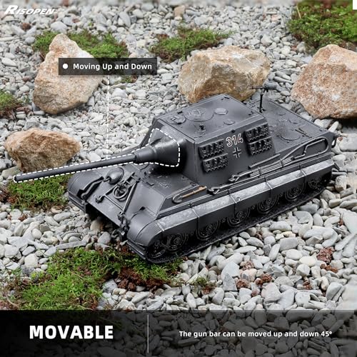 Risopen 1/72 Scale Military Tank Model Finished Alloy Metal Die cast with Plastic Tank Model World War 2 Army Vehicl Tank Mini 1945 Tiger Model Gift Collection Ideal for Adult Men (Berlin 1945) - Image 4