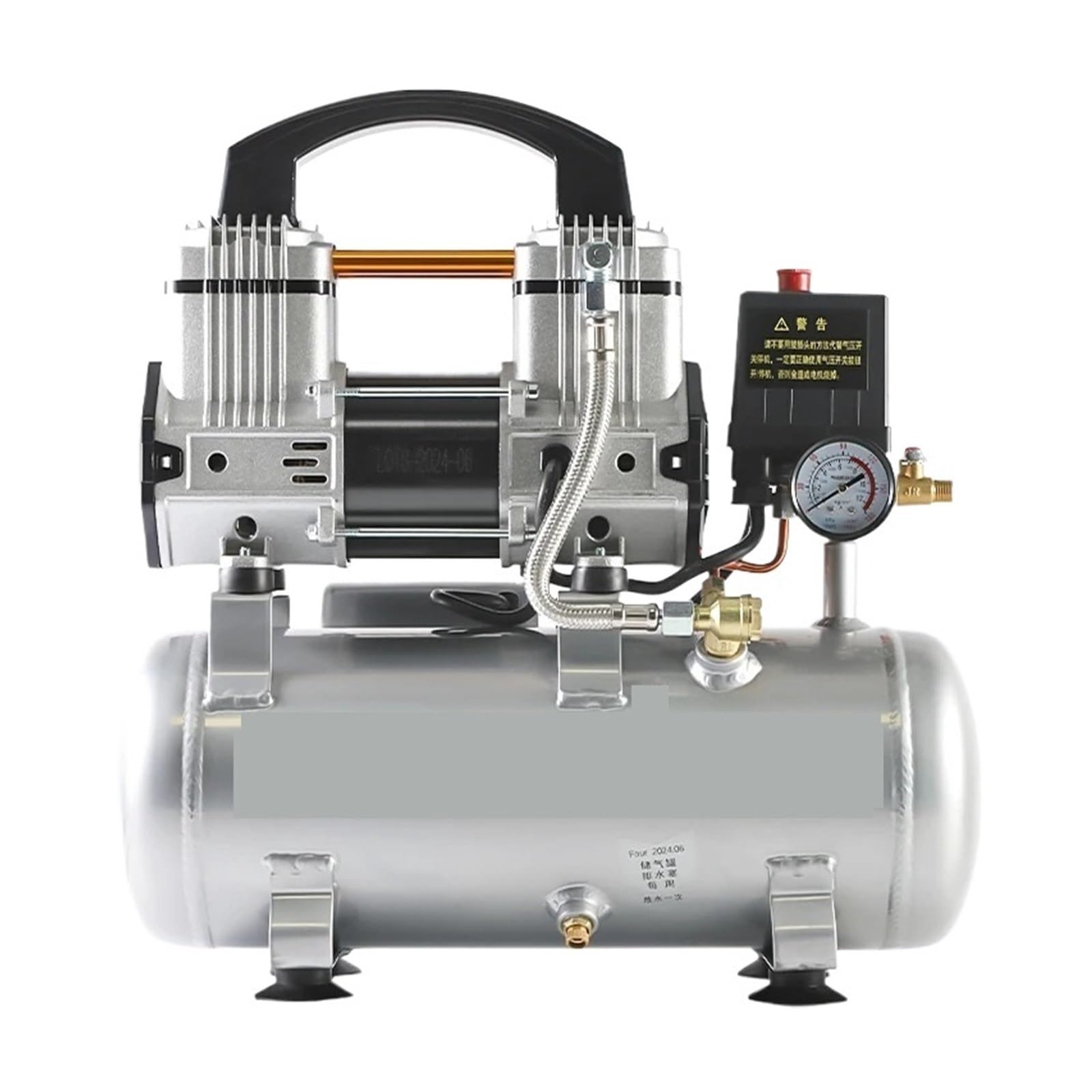 Silent Air Compressor Air Compressor Small Portable Mi ni 220V Spray(8L-1100W -A)