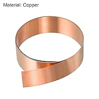 Vista 3 de uxcell Copper Sheet Roll, Metal Foil Plate 1000mm x 20mm x 0.8mm