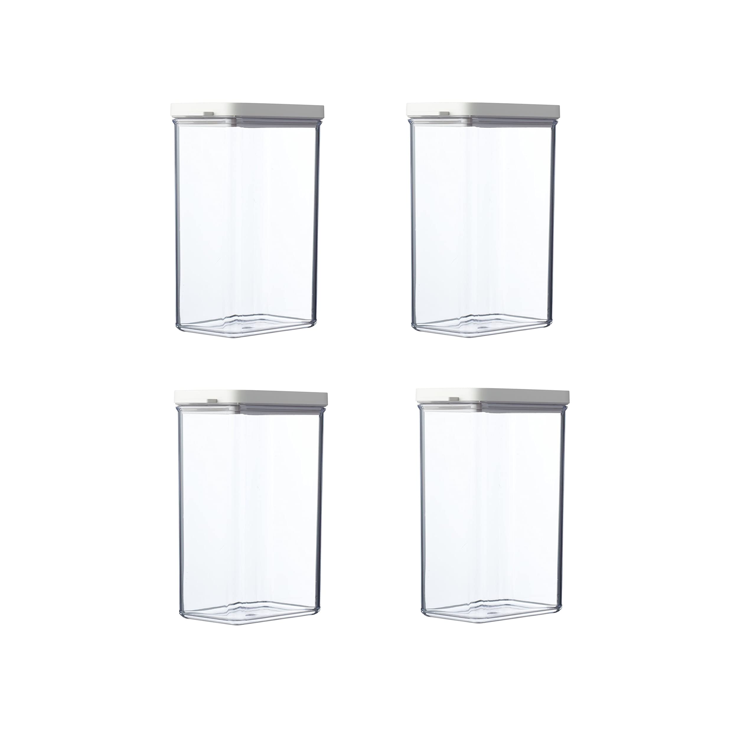 Mepal 4-tlg Vorratsdosen Spar-Set Omnia 2000 ml Nordic White/Weiß Vorratsdose Frischhaltedose - ideal für die Aufbewahrung von trockenen Lebensmitteln