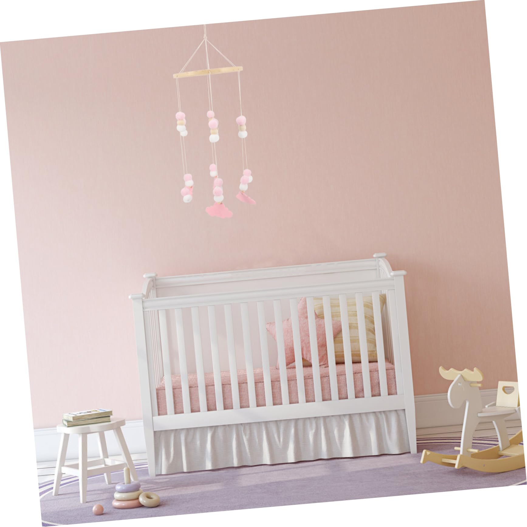 Toyvian 5piezas Móvil De Cuna Colgante De Estrellas y Elefante Para Bebés Decoración De Habitación Infantil Estimula La Coordinación Mano-ojo Materiales Seguros y Duraderos