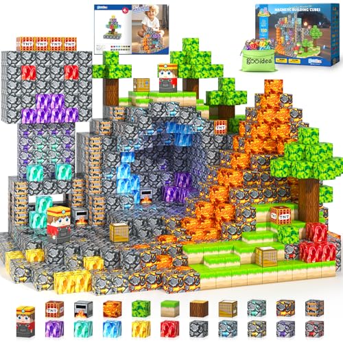 Image of Magnetic Blocks for Kids, Creative Magnetic Cube Building Toy for Ages 3-12