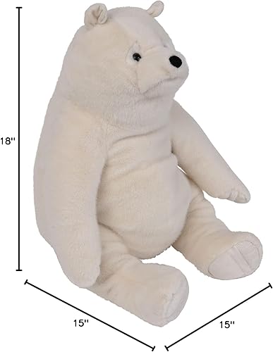 Miniatura 6 de Manhattan Toy Oso de peluche Kodiak crema de 18 pulgadas con piel sintética y patas parecidas a gamuza