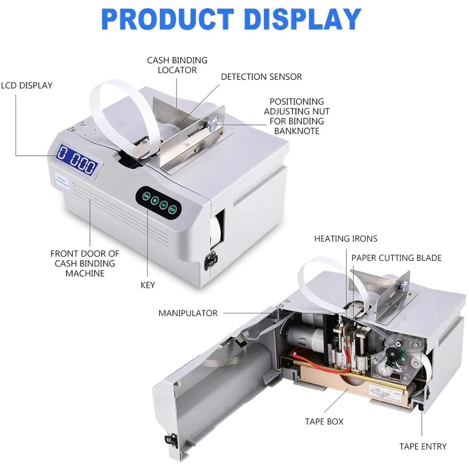 Macchina automatica per impacchettare banconote con schermo LCD - migliora l'efficienza di gestione dei contanti per professionisti e cassieri finanziari