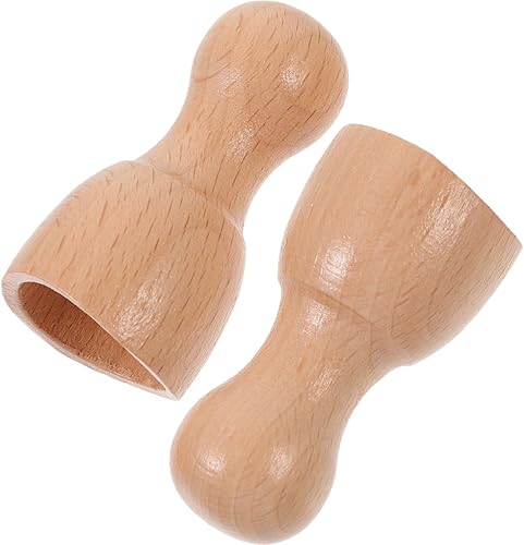 Healvian Taza de masaje sueca de madera, 2 unidades, manual, anticelulitis, ventosa, terapia de madera, para relajación muscular, herramienta para