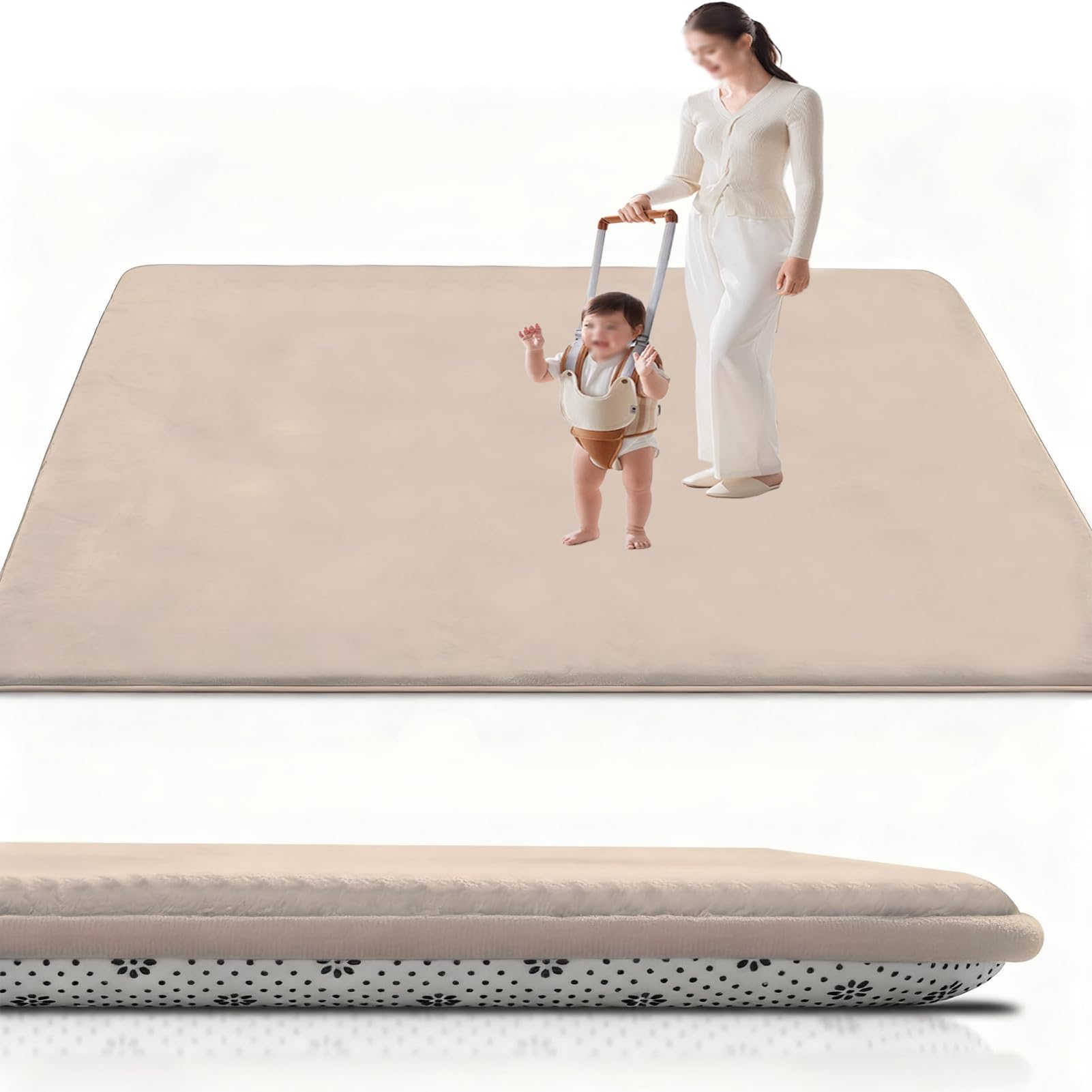 Krabbelmatte Baby 200 x 280 cm, Spielmatte Kinder Spieldecke, Baby Spielmatte, Kinderteppich, Spielteppich, Bodenmatte Kinder Dicke 2 cm, rutschfest Seiten für drinnen und draußen